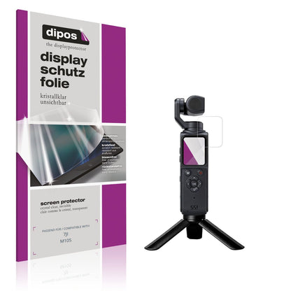 Klare Displayschutzfolie von dipos passend für 7JI M105, präziser Zuschnitt und blasenfrei montiert