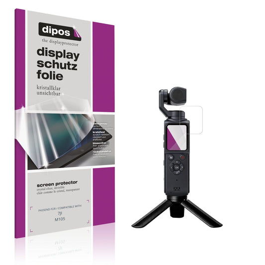 Klare Displayschutzfolie von dipos passend für 7JI M105, präziser Zuschnitt und blasenfrei montiert
