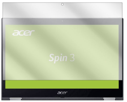 Klare Displayschutzfolie von dipos passend für Acer Spin 3 SP314-51-34CD, präziser Zuschnitt und blasenfrei montiert