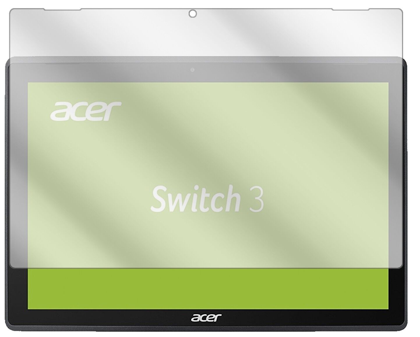 Klare Displayschutzfolie von dipos passend für Acer Switch 3 SW312-31-P7SF, präziser Zuschnitt und blasenfrei montiert