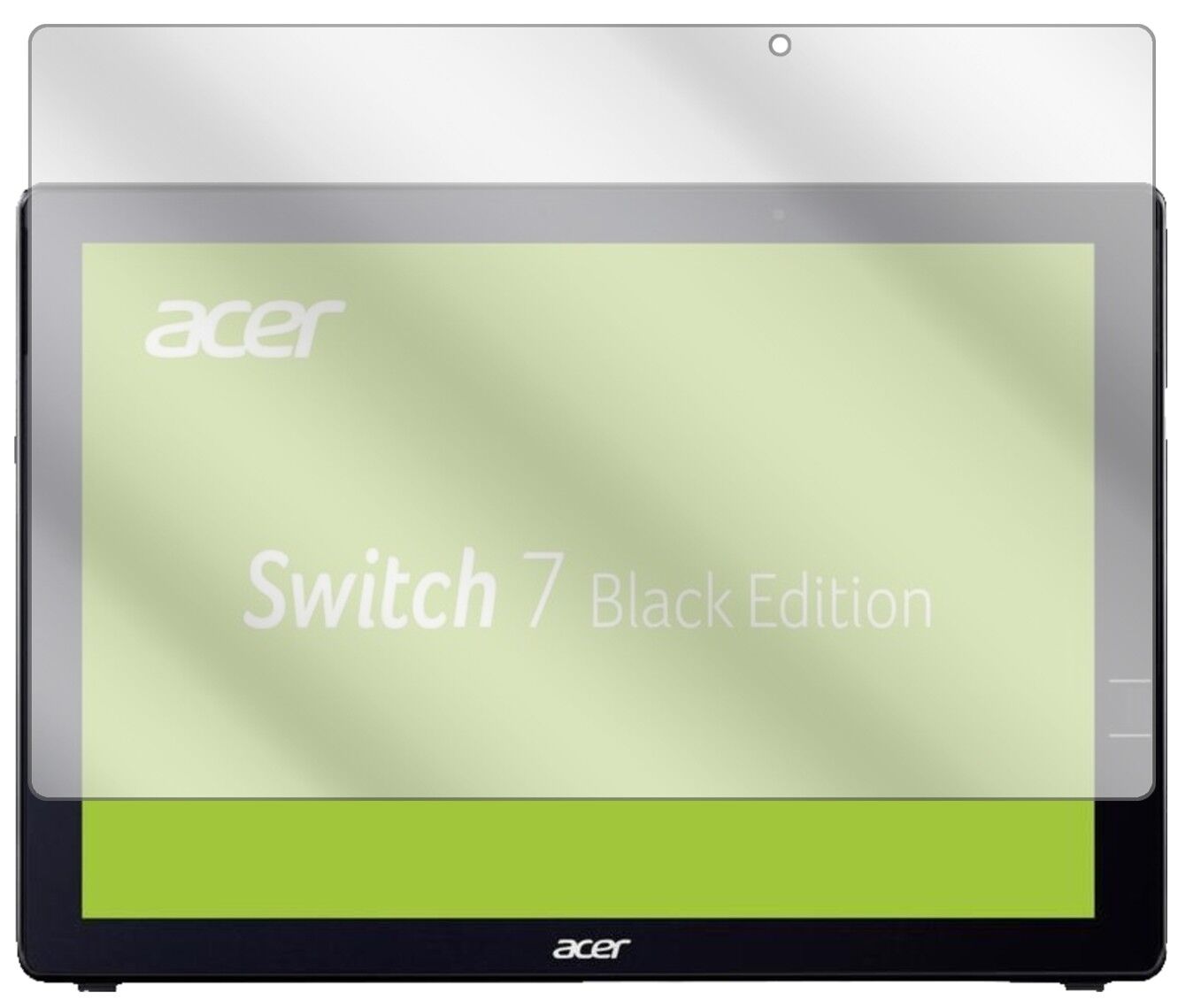 Klare Displayschutzfolie von dipos passend für Acer Switch 7, präziser Zuschnitt und blasenfrei montiert