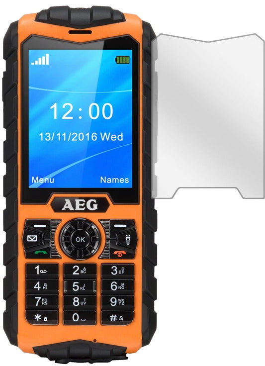 Klare Displayschutzfolie von dipos passend für AEG M550, präziser Zuschnitt und blasenfrei montiert