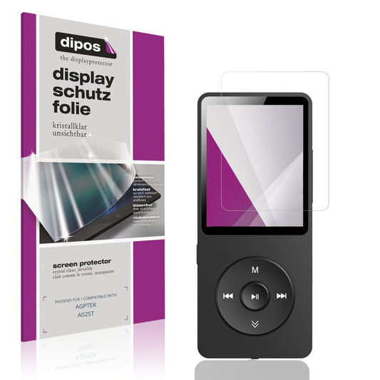Klare Displayschutzfolie von dipos passend für AGPTEK A02ST, präziser Zuschnitt und blasenfrei montiert