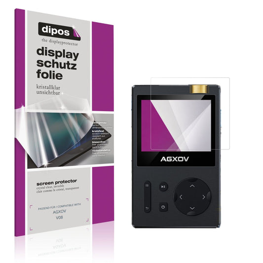 Klare Displayschutzfolie von dipos passend für AGXOV V08, präziser Zuschnitt und blasenfrei montiert
