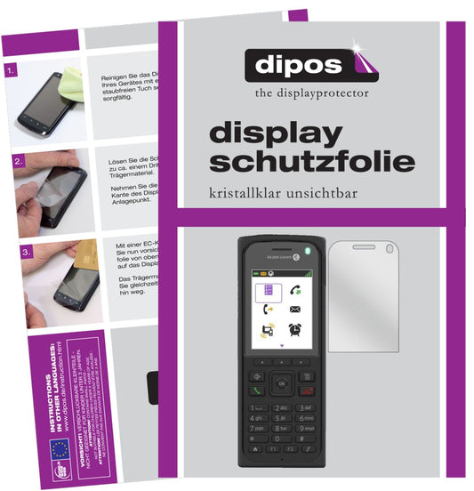 Klare Displayschutzfolie von dipos passend für Alcatel 8262, präziser Zuschnitt und blasenfrei montiert