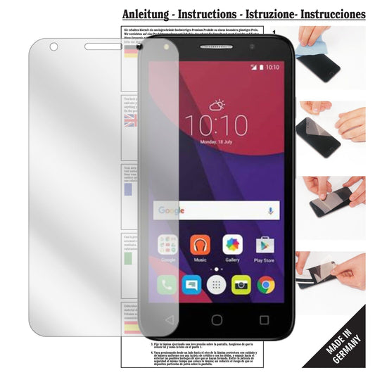 Klare Displayschutzfolie von dipos passend für Alcatel Pixi 4, präziser Zuschnitt und blasenfrei montiert