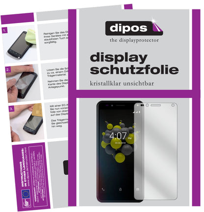 Klare Displayschutzfolie von dipos passend für Allview A9 Plus, präziser Zuschnitt und blasenfrei montiert