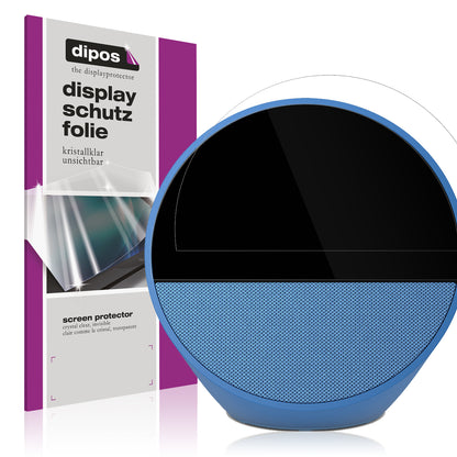 Klare Displayschutzfolie von dipos passend für Amazon Echo Spot 2024, präziser Zuschnitt und blasenfrei montiert