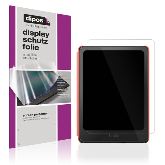 Klare Displayschutzfolie von dipos passend für Amazon Kindle Colorsoft Kids, präziser Zuschnitt und blasenfrei montiert