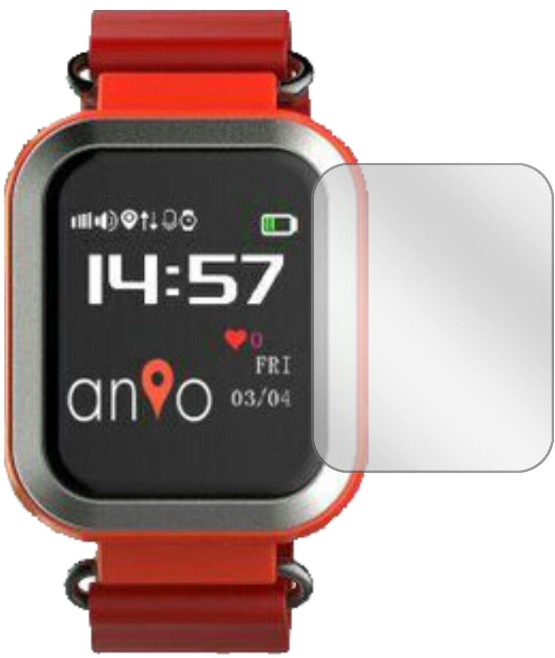 Klare Displayschutzfolie von dipos passend für Anio 3 Touch, präziser Zuschnitt und blasenfrei montiert