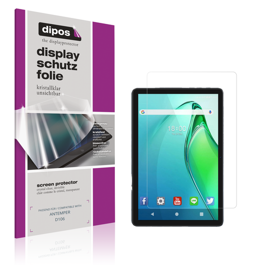 Klare Displayschutzfolie von dipos passend für ANTEMPER D106, präziser Zuschnitt und blasenfrei montiert