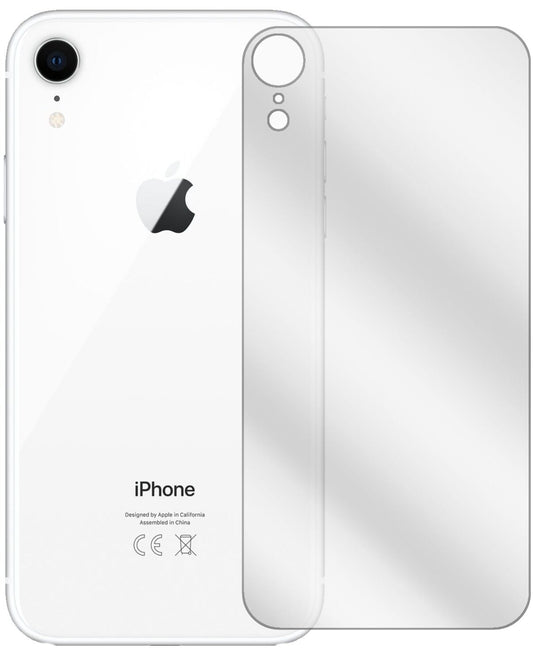 Klare Displayschutzfolie von dipos passend für Apple iPhone XR Rückseite, präziser Zuschnitt und blasenfrei montiert