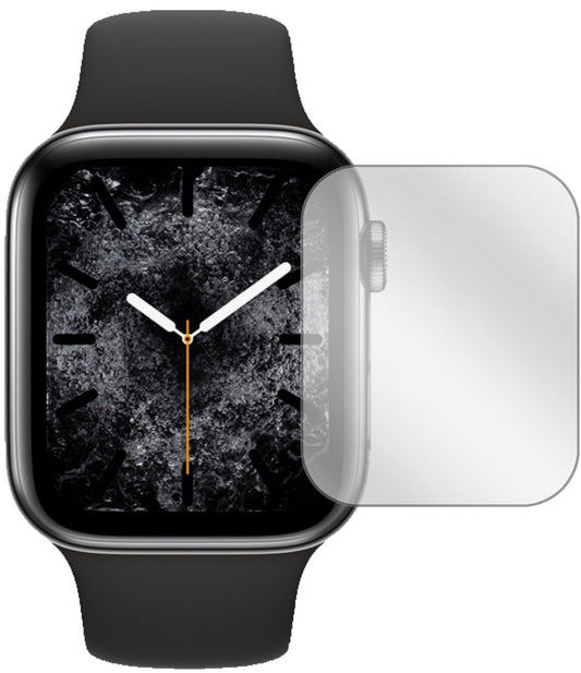 Klare Displayschutzfolie von dipos passend für Apple Watch Series 4 44mm, präziser Zuschnitt und blasenfrei montiert