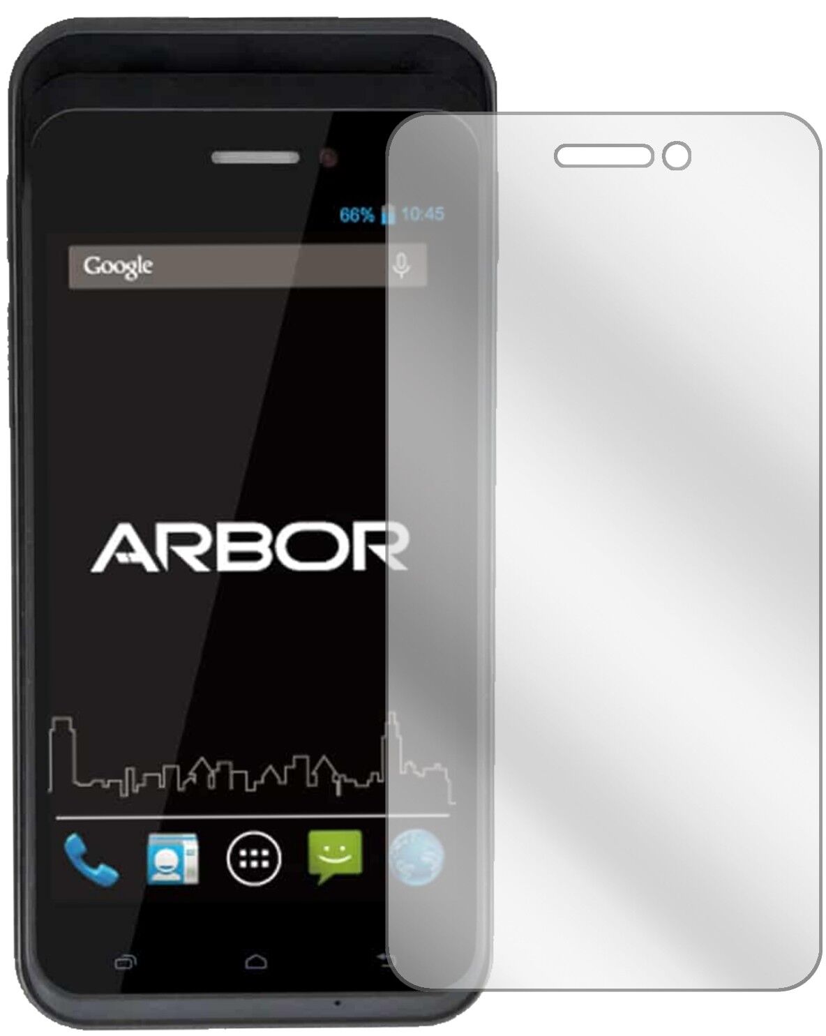 Klare Displayschutzfolie von dipos passend für Arbor Gladius 5, präziser Zuschnitt und blasenfrei montiert
