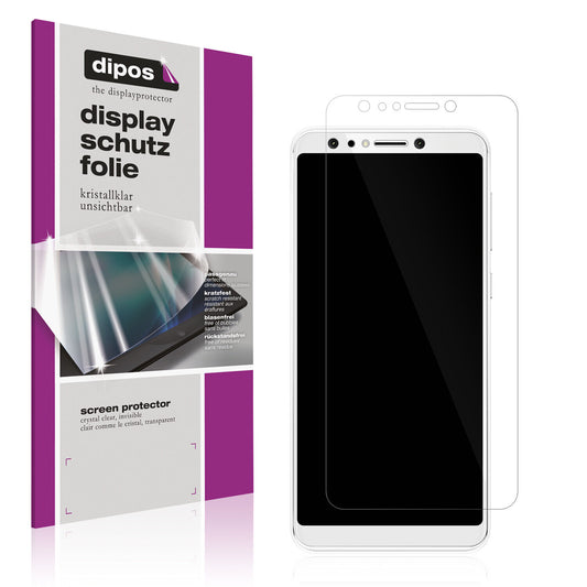 Klare Displayschutzfolie von dipos passend für Asus Zenfone 5 Selfie Pro, präziser Zuschnitt und blasenfrei montiert