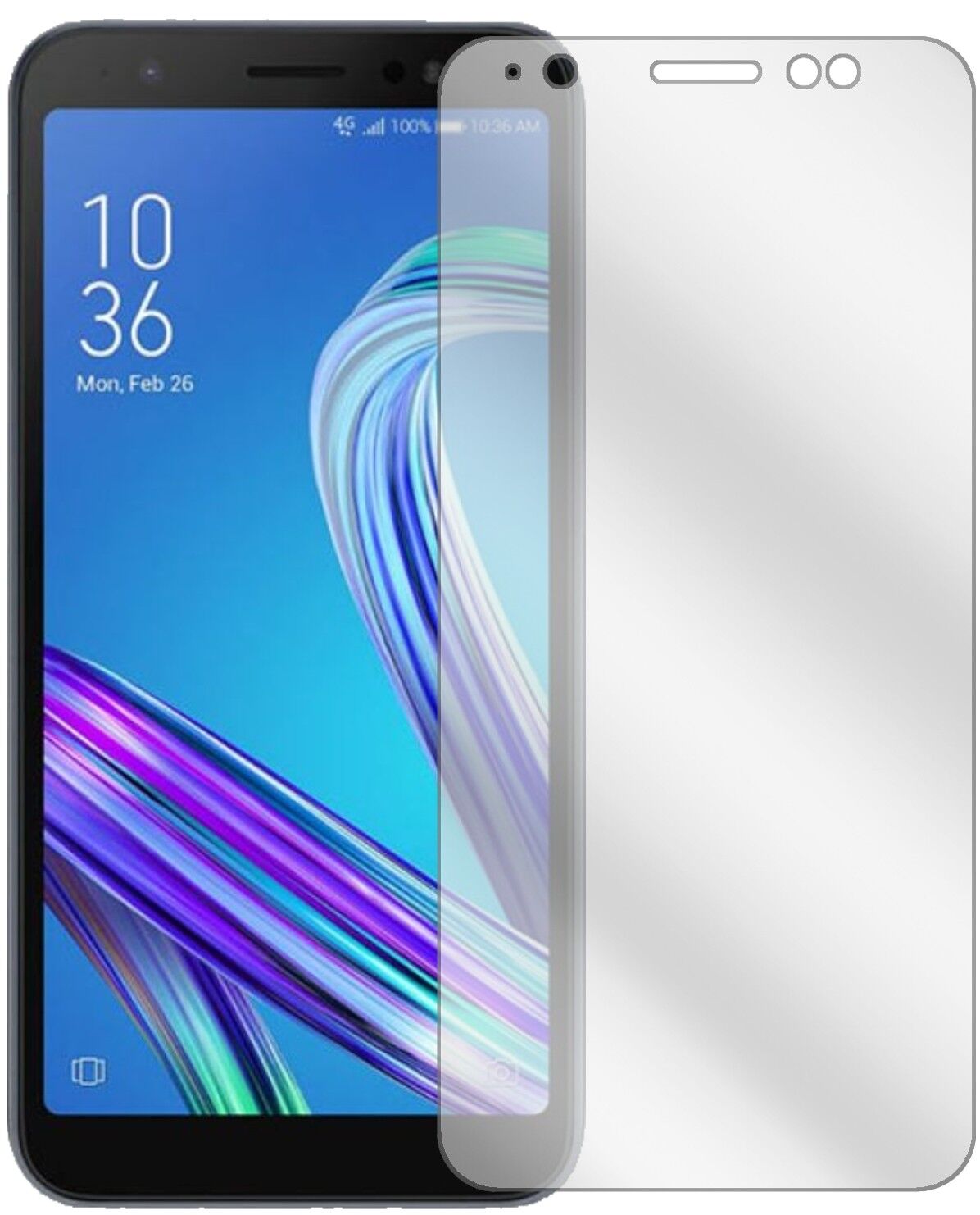 Klare Displayschutzfolie von dipos passend für Asus Zenfone Live L1 ZA550KL, präziser Zuschnitt und blasenfrei montiert