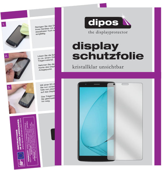 Klare Displayschutzfolie von dipos passend für Blackview A20, präziser Zuschnitt und blasenfrei montiert