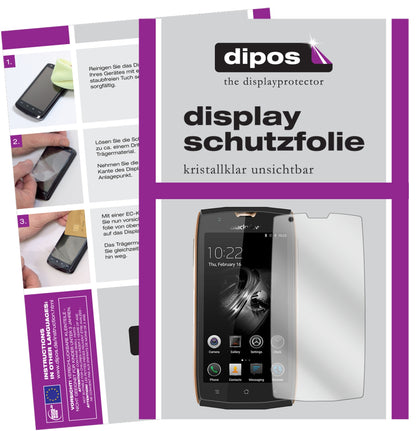 Klare Displayschutzfolie von dipos passend für Blackview BV7000, präziser Zuschnitt und blasenfrei montiert