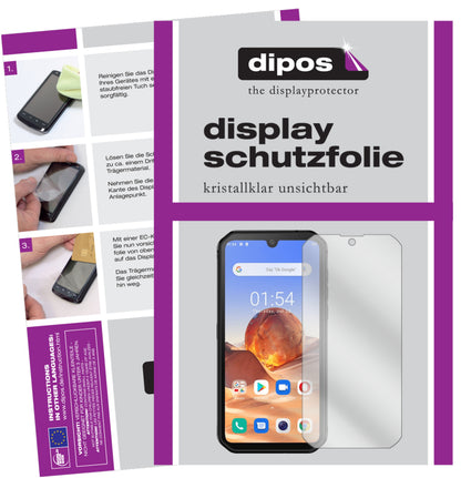 Klare Displayschutzfolie von dipos passend für Blackview BV9900, präziser Zuschnitt und blasenfrei montiert