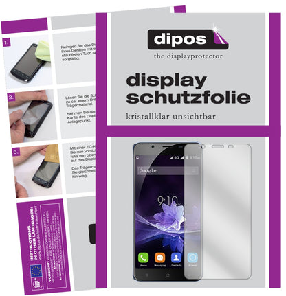 Klare Displayschutzfolie von dipos passend für Blackview P2, präziser Zuschnitt und blasenfrei montiert