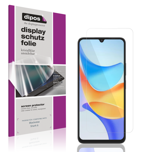 Klare Displayschutzfolie von dipos passend für Blackview Shark 6 Kamera-Linse, präziser Zuschnitt und blasenfrei montiert