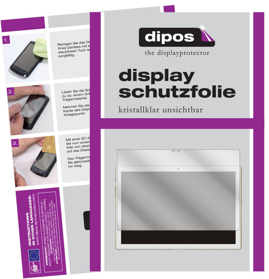 Klare Displayschutzfolie von dipos passend für Blackview Tab 8E 10.1 Zoll, präziser Zuschnitt und blasenfrei montiert