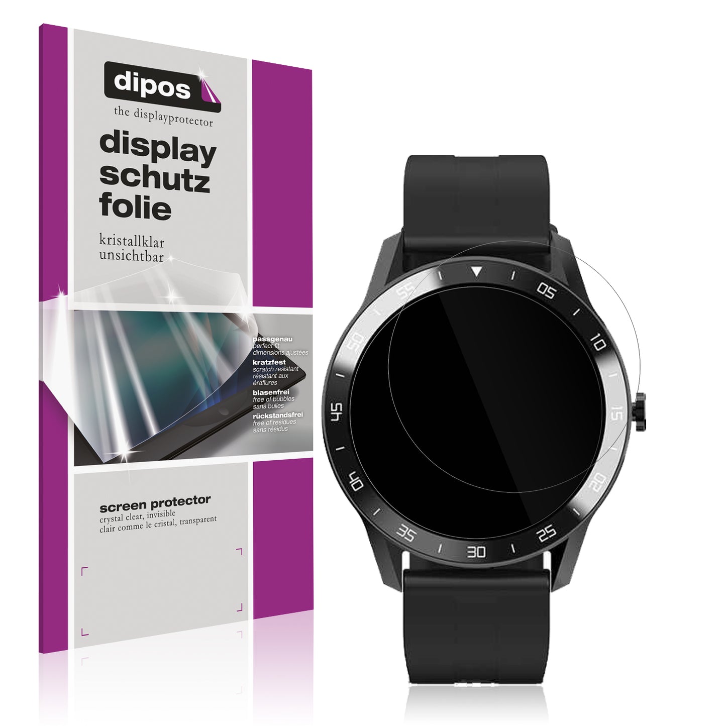 Klare Displayschutzfolie von dipos passend für Blackview X1, präziser Zuschnitt und blasenfrei montiert