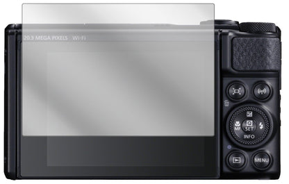 Klare Displayschutzfolie von dipos passend für Canon PowerShot SX740 HS, präziser Zuschnitt und blasenfrei montiert