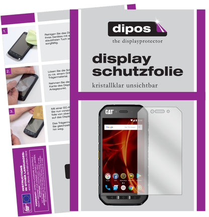 Klare Displayschutzfolie von dipos passend für Caterpillar Cat S41, präziser Zuschnitt und blasenfrei montiert