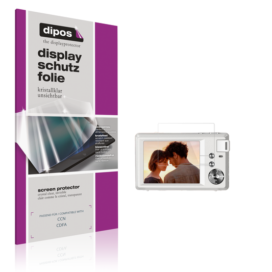 Klare Displayschutzfolie von dipos passend für CCN CDFA, präziser Zuschnitt und blasenfrei montiert