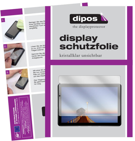 Klare Displayschutzfolie von dipos passend für Chuwi Hi9 Plus, präziser Zuschnitt und blasenfrei montiert