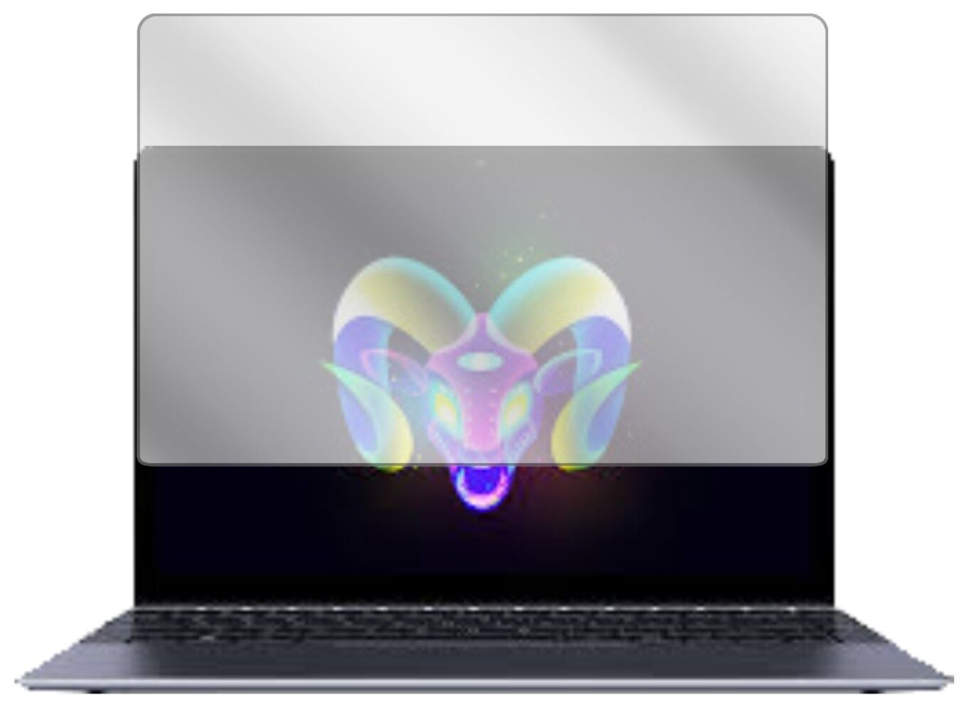Klare Displayschutzfolie von dipos passend für Chuwi LapBook SE, präziser Zuschnitt und blasenfrei montiert