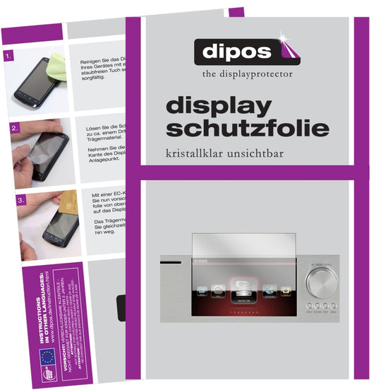 Klare Displayschutzfolie von dipos passend für Cocktail Audio X35, präziser Zuschnitt und blasenfrei montiert