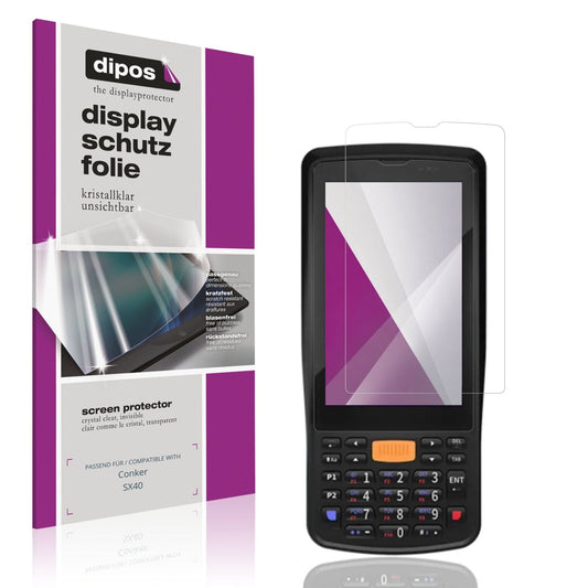 Klare Displayschutzfolie von dipos passend für Conker SX40, präziser Zuschnitt und blasenfrei montiert