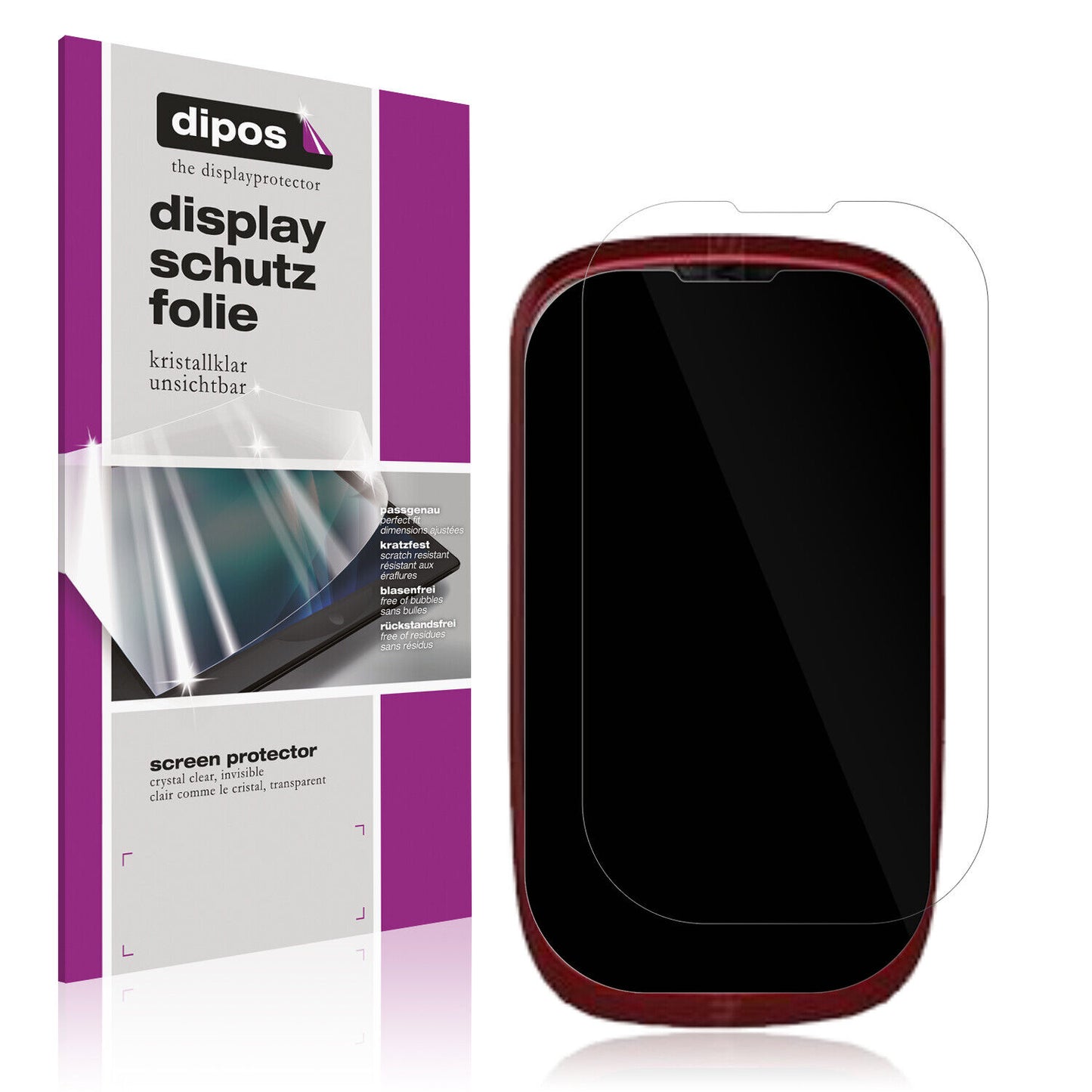 Klare Displayschutzfolie von dipos passend für Coolpad 8020, präziser Zuschnitt und blasenfrei montiert