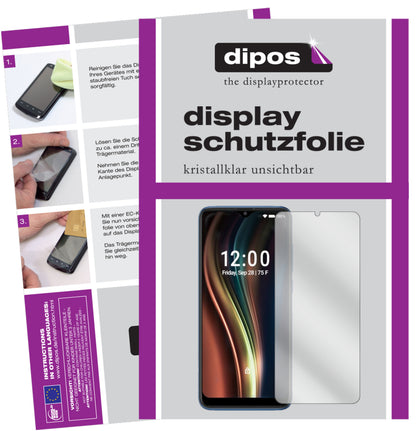 Klare Displayschutzfolie von dipos passend für Coolpad Legacy 5G, präziser Zuschnitt und blasenfrei montiert