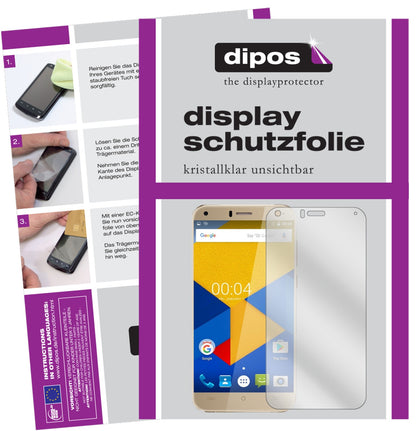 Klare Displayschutzfolie von dipos passend für Cubot Manito, präziser Zuschnitt und blasenfrei montiert