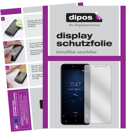 Klare Displayschutzfolie von dipos passend für Cubot Note Plus, präziser Zuschnitt und blasenfrei montiert