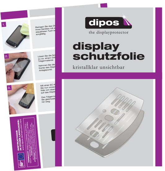 Klare Displayschutzfolie von dipos passend für De Longhi ECAM 25.120 Tropfblech, präziser Zuschnitt und blasenfrei montiert
