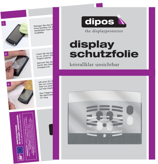 Klare Displayschutzfolie von dipos passend für DeLonghi ECAM 23.450.S EX3 Cappuccino Tropfblech, präziser Zuschnitt und blasenfrei montiert