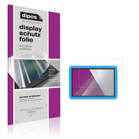 Klare Displayschutzfolie von dipos passend für DMOAO D7, präziser Zuschnitt und blasenfrei montiert