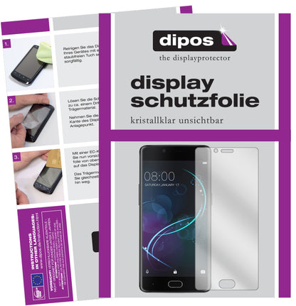 Klare Displayschutzfolie von dipos passend für Doogee Shoot 1, präziser Zuschnitt und blasenfrei montiert