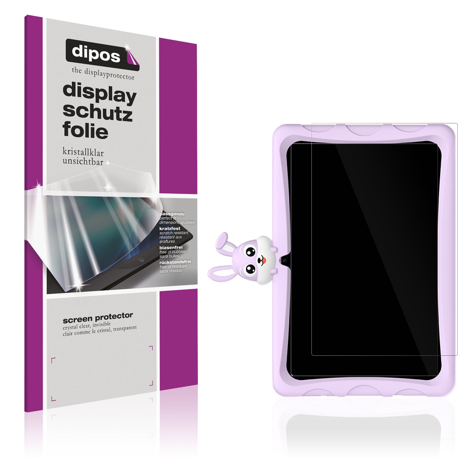 Klare Displayschutzfolie von dipos passend für Doogee U9 Kid, präziser Zuschnitt und blasenfrei montiert