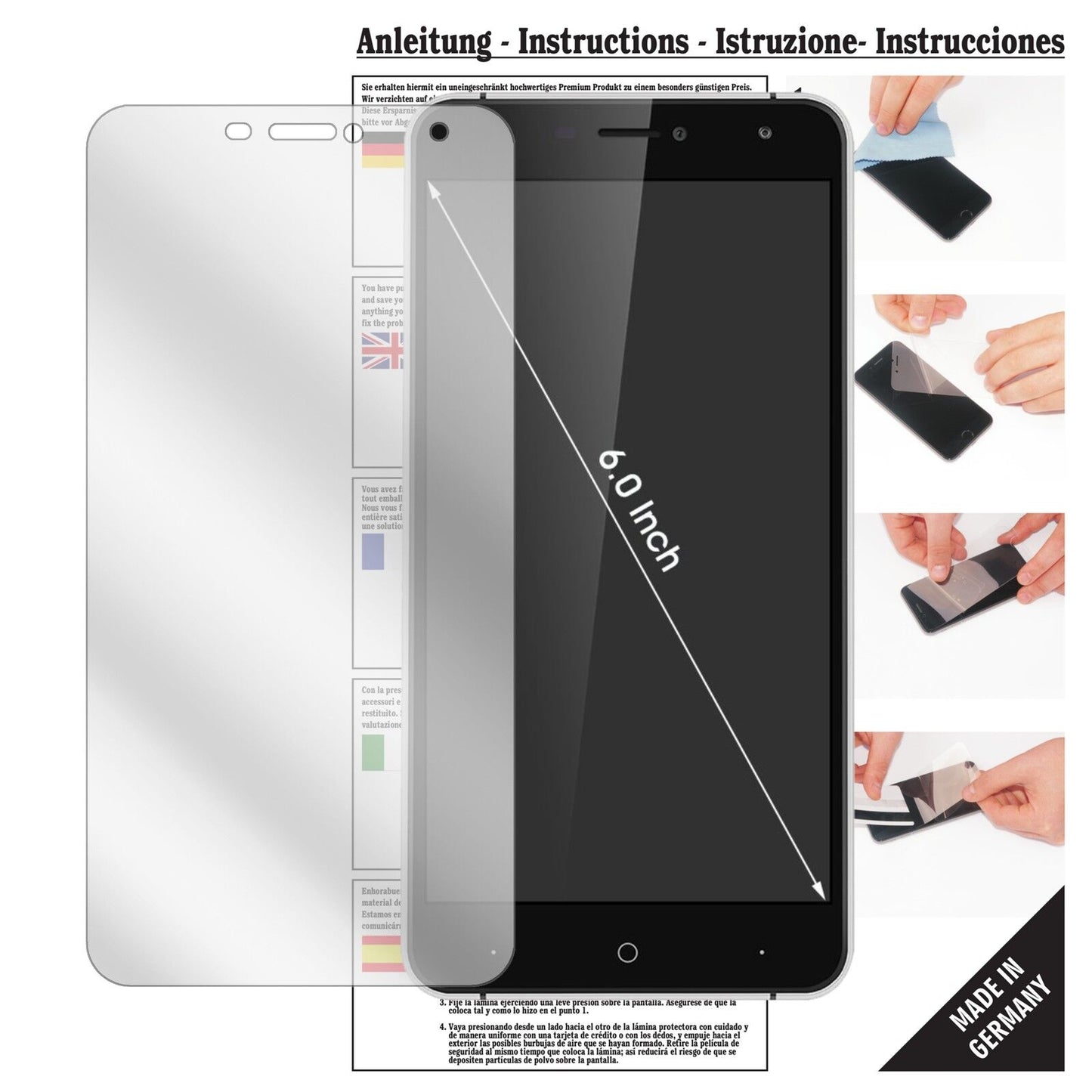 Klare Displayschutzfolie von dipos passend für Doogee X7, präziser Zuschnitt und blasenfrei montiert