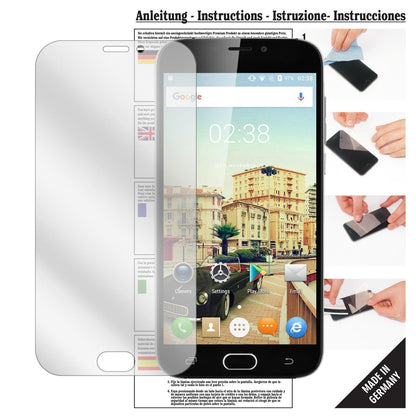 Klare Displayschutzfolie von dipos passend für Doogee X9 Pro, präziser Zuschnitt und blasenfrei montiert