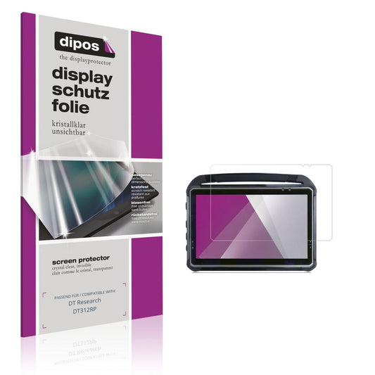Klare Displayschutzfolie von dipos passend für DT Research DT312RP, präziser Zuschnitt und blasenfrei montiert
