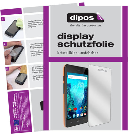 Klare Displayschutzfolie von dipos passend für ECHO WIZO WIZ 4,5 Zoll, präziser Zuschnitt und blasenfrei montiert