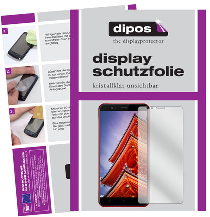 Klare Displayschutzfolie von dipos passend für Elephone P8 3D, präziser Zuschnitt und blasenfrei montiert