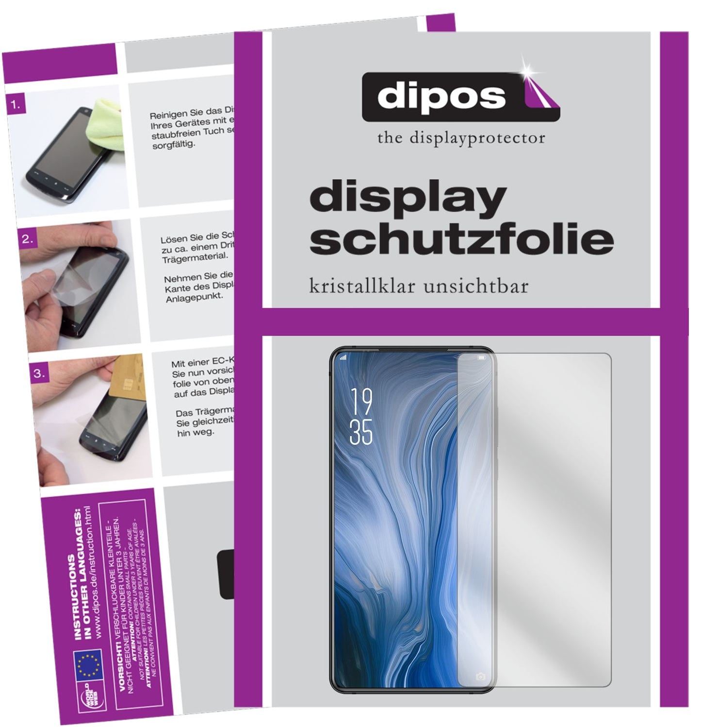Klare Displayschutzfolie von dipos passend für Elephone U2, präziser Zuschnitt und blasenfrei montiert