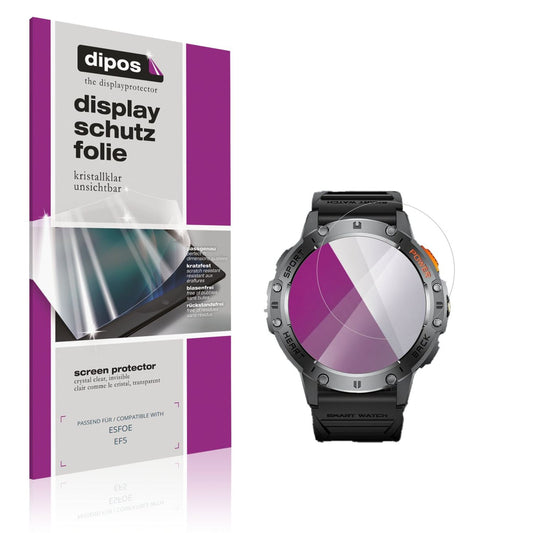 Klare Displayschutzfolie von dipos passend für ESFOE EF5, präziser Zuschnitt und blasenfrei montiert